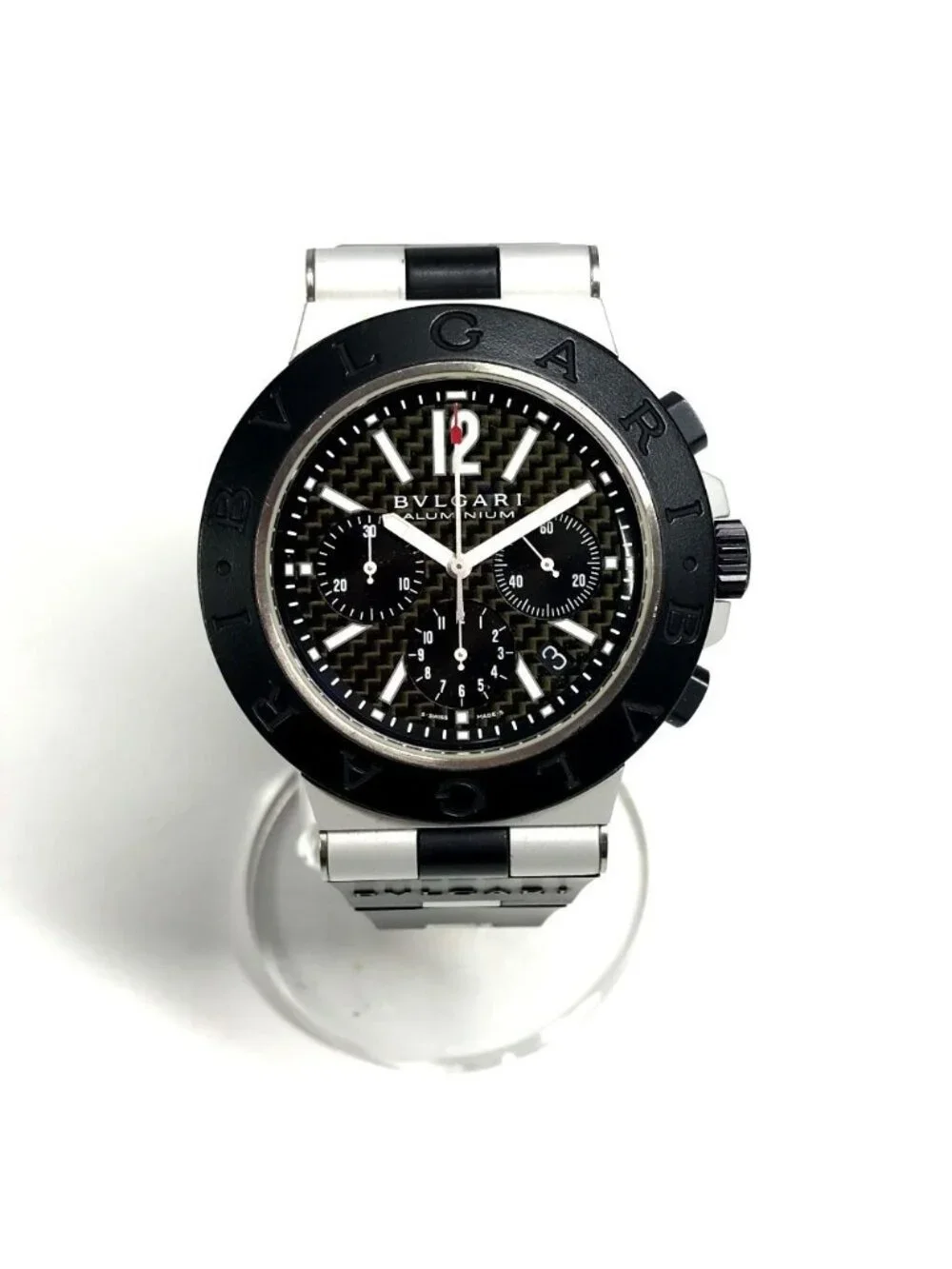 Bvlgari Watch Aluminum Chronograph Black